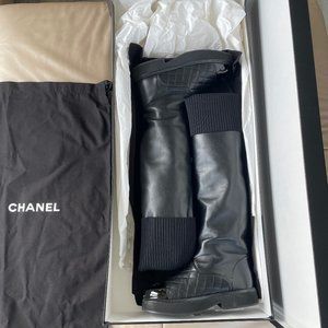 CHANEL Socks-Out High Boot